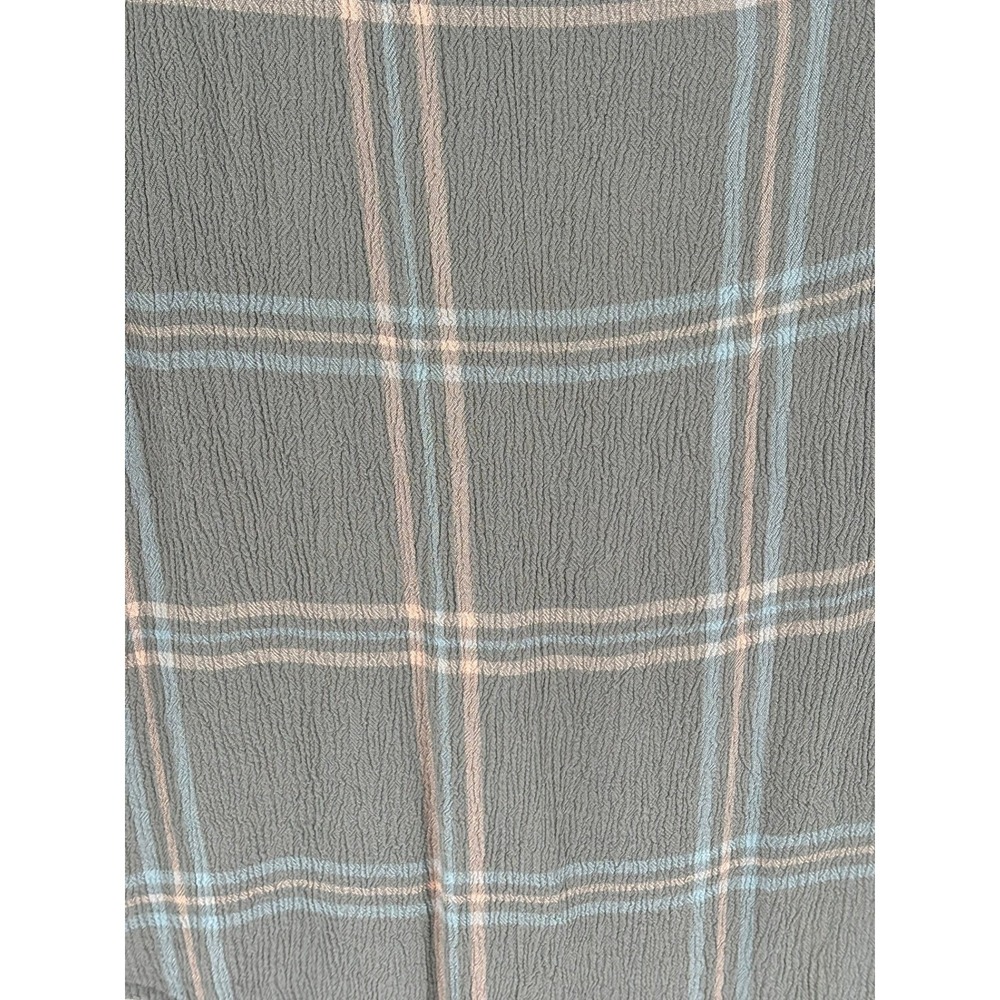 Torrid Harper Blouse Grey Plaid Roll Tab Sleeve 100% Rayon 2 - Picture 4 of 7